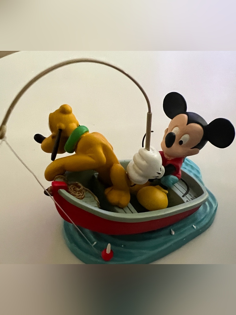 Vintage Disney Grolier Collectible “Gone Fishing” Mickey and Pluto